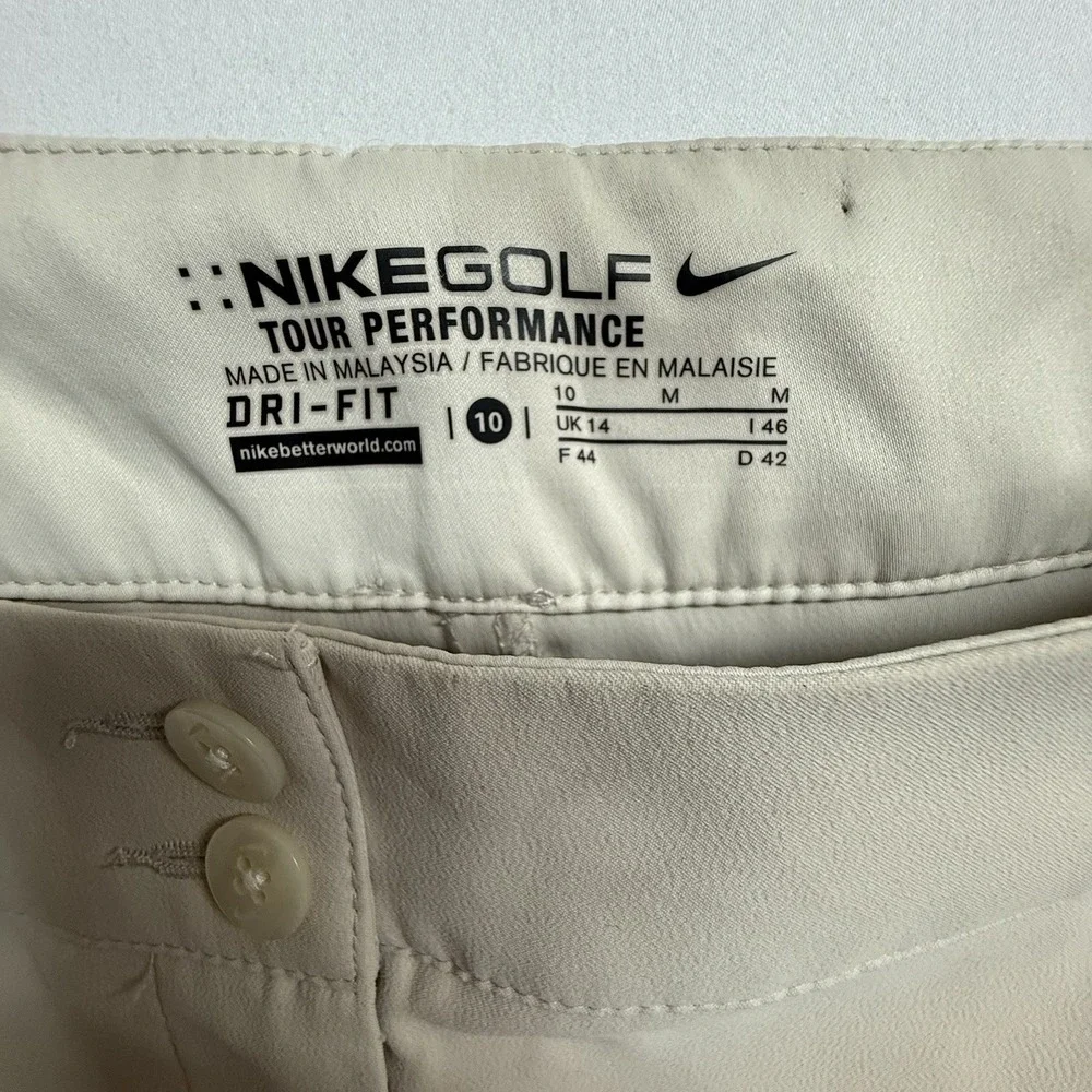Nike Golf Skort Womens 10 Khaki Dri Fit Stretch Athletic Tennis Skirt - Picture 3 of 11